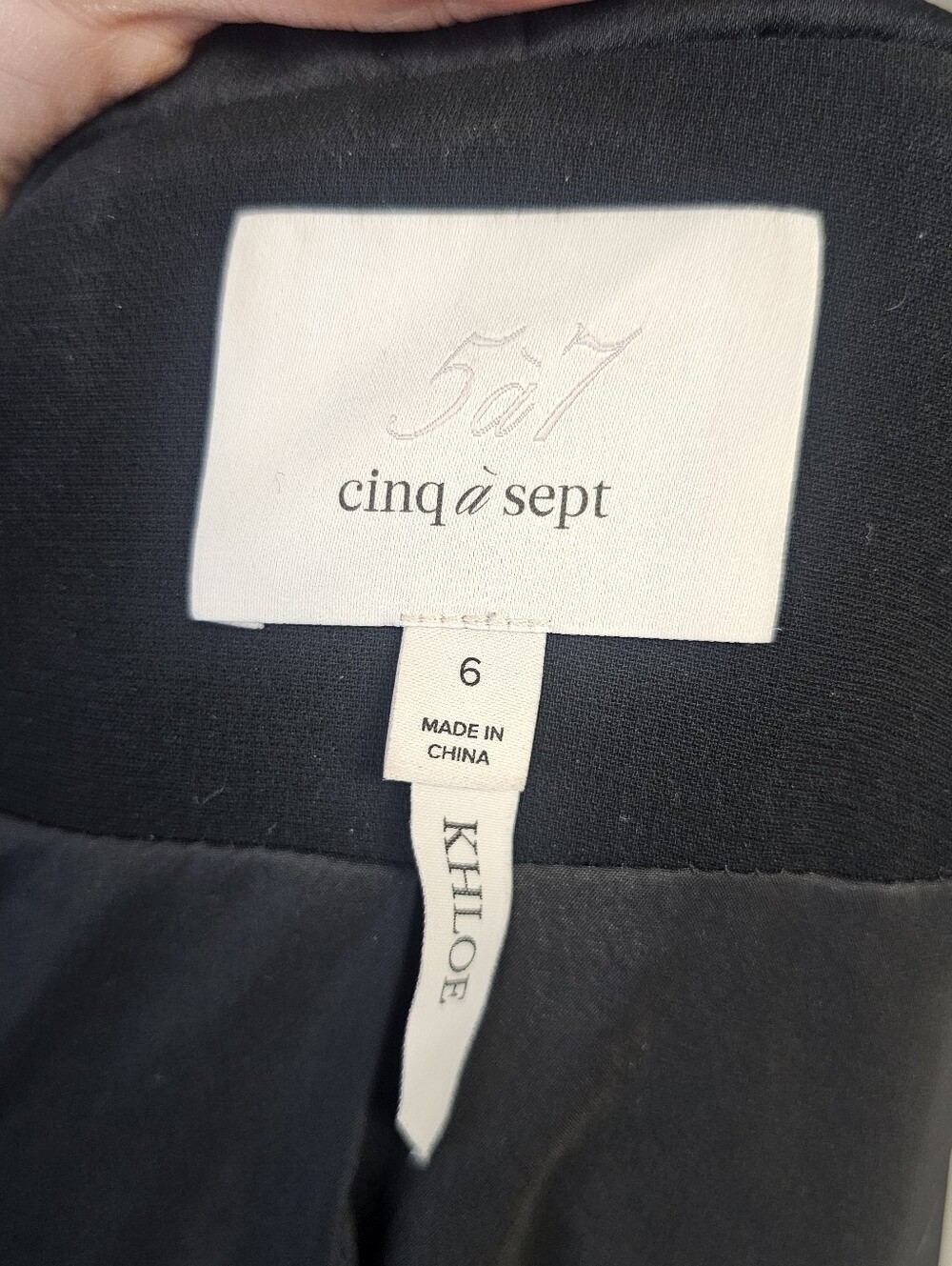 Cinq à Sept Khloe Sequin Hooded Blazer Black Size 6 - Picture 11 of 11